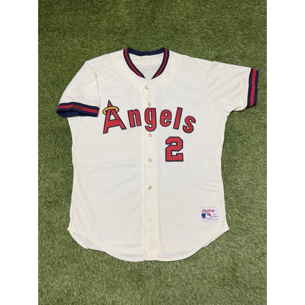 VTG 1980s-90s Rare Authentic Rawlings California Angels #2 MiUSA MLB Jersey 46